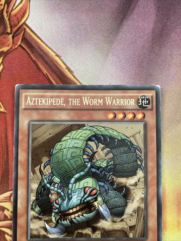 BP03-EN041 YUGIOH Aztekipede, The Worm Warrior Rare 1st ed played conditi (back)