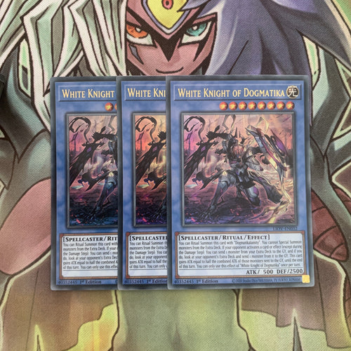 LIOV-EN032 x3 White Knight of Dogmatika Ultra Rare Excellent Condition Yugioh