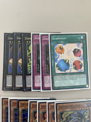 Deck Core Zoodiac 13 Cards YuGiOh (back)