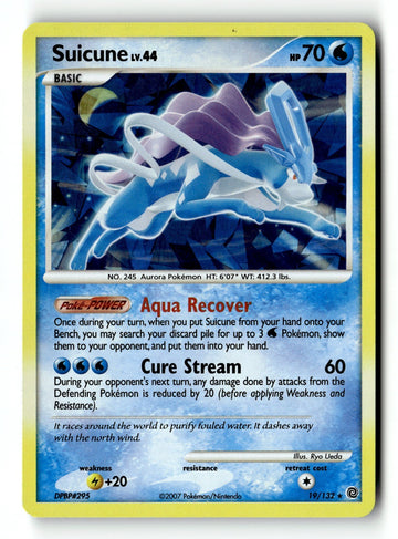 Pokemon Card Suicune -Cracked Ice Holo LP Miscellaneous Cards & Products 019/132