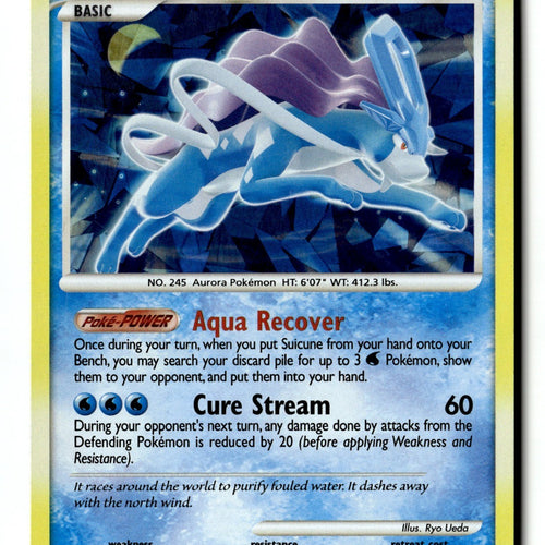 Pokemon Card Suicune -Cracked Ice Holo LP Miscellaneous Cards & Products 019/132