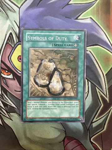 TAEV-EN060 Symbols Of Duty Rare Secret Rare Title Misprint Edition NM Yugioh