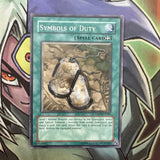 TAEV-EN060 Symbols Of Duty Rare Secret Rare Title Misprint Edition NM Yugioh