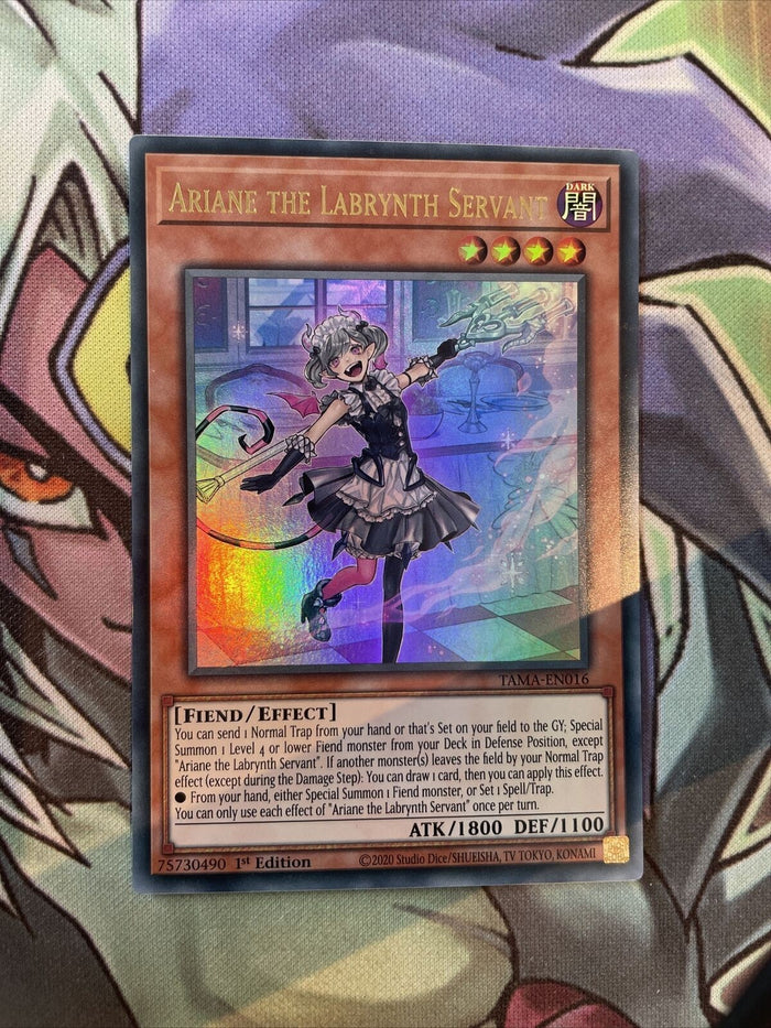 TAMA-EN016 Ariane The Labrynth Servant Ultra Rare 1st Edition NM Yugioh Card