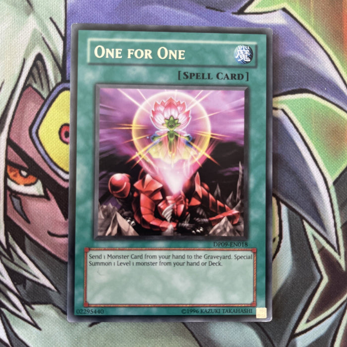 DP09-EN018 One For One Rare NM Condition UNL Edition Yugioh Card