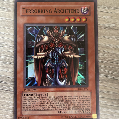 DCR-072 Terrorking Archfiend Super Rare 1st Edition Near Mint Yugioh Card