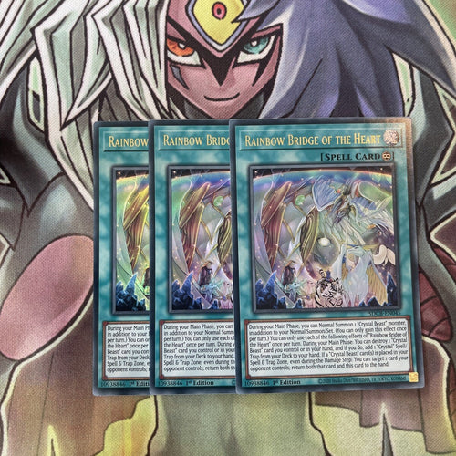 SDCB-EN045 x3 Rainbow Brudge of the Heart Ultra Rare Excellent Condition Yugioh