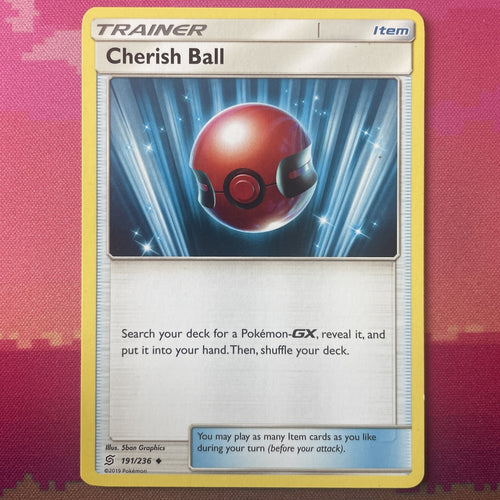 Pokemon Card Cherish Ball Unified Minds Uncommon 191/236 NM