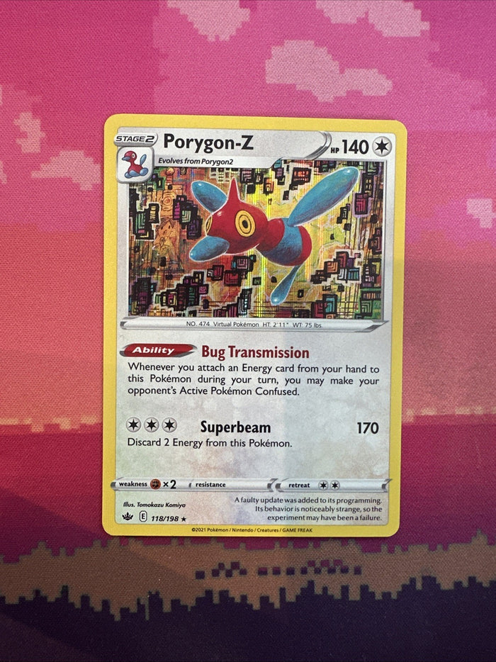 Pokemon Card Porygon Chilling Reign Holo Rare 118/198 Near Mint