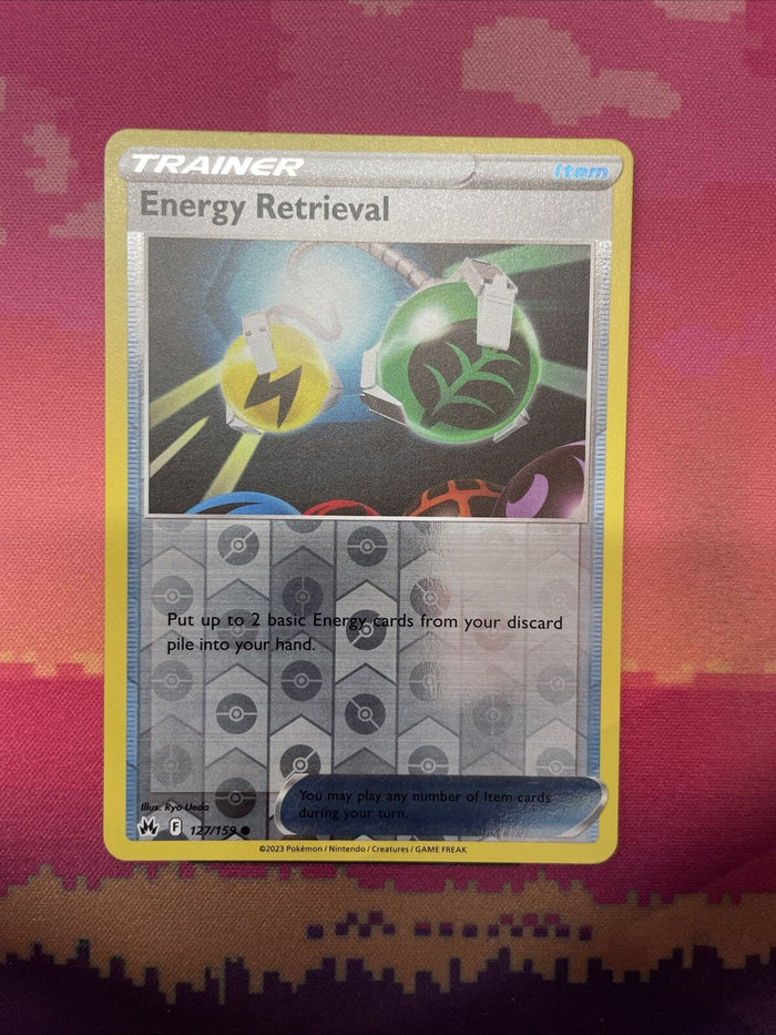 Pokemon Card Energy Retreival Crown Zenith Reverse Holo 127/159 Near Mint