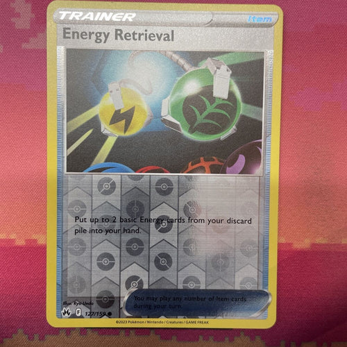 Pokemon Card Energy Retreival Crown Zenith Reverse Holo 127/159 Near Mint