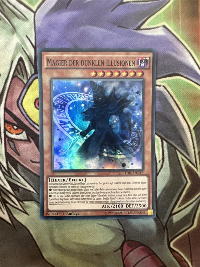 TDIL-EN017 Magician Of Dark Illusion Super Rare GERMAN 1st Edition NM Yugioh