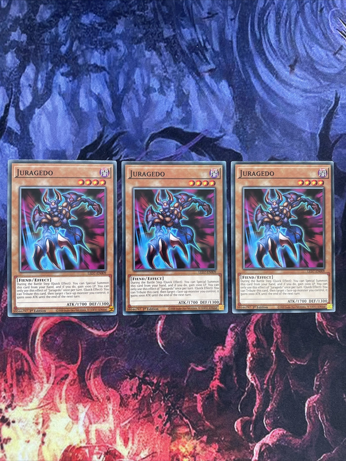LED7-EN009 3x Yugioh Juragedo Common Unlimited NEW