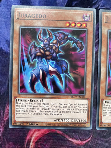 LED7-EN009 3x Yugioh Juragedo Common Unlimited NEW (back)