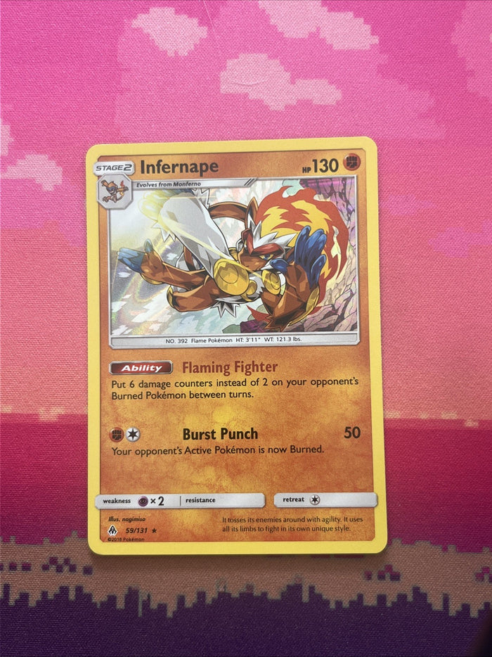 Pokemon Card Infernape Forbidden Light Holo Rare 59/131 Near Mint