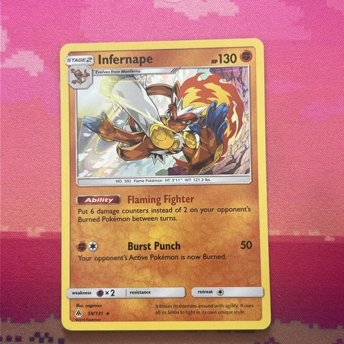 Pokemon Card Infernape Forbidden Light Holo Rare 59/131 Near Mint