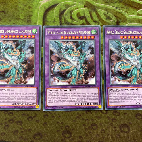 DANE-EN032 YUGIOH 3 X WORLD CHALICE GUARDRAGON ALMARDUKE SILVER 1ST ED