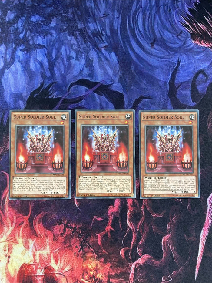 MP16-EN122 x3 SUPER SOLDIER SOUL 1ST EDITION YuGiOh Playset