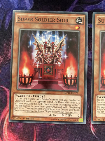 MP16-EN122 x3 SUPER SOLDIER SOUL 1ST EDITION YuGiOh Playset (back)