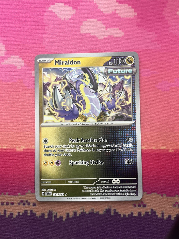 Pokemon Card Miraidon Temporal Forces Reverse Holo Rare 121/162 Near Mint
