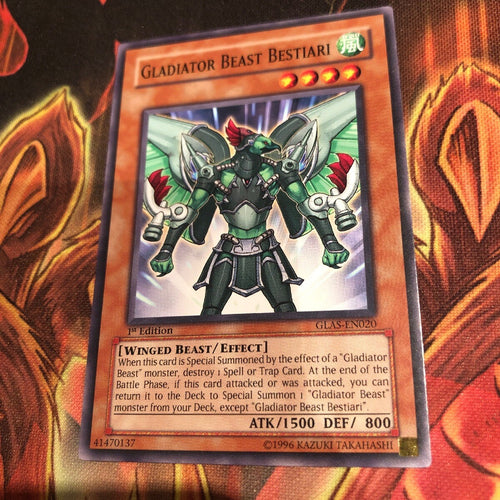 GLAS-EN020 Gladiator Beast Bestiari Common Yugioh Card 1st Edition
