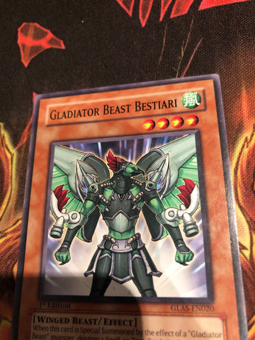 GLAS-EN020 Gladiator Beast Bestiari Common Yugioh Card 1st Edition (back)
