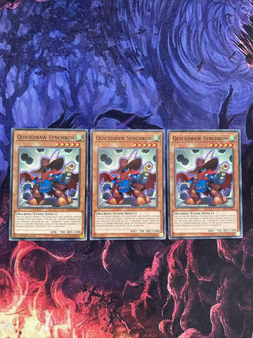 LED6-EN032 X3 Quickdraw Synchron 1st Edition Common Yugioh