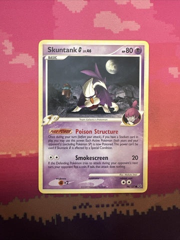 Pokemon Card Skuntank Platinum Common 94/127 Near Mint