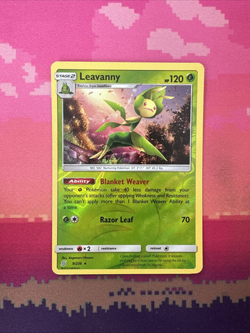 Pokemon Card Leavanny Unified Minds Reverse Holo Rare 9/236 Near Mint