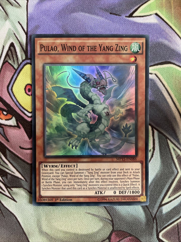 MP15-EN086 Pulao, Wind Of The Yang Zing Super Rare 1st Edition NM Yugioh Card