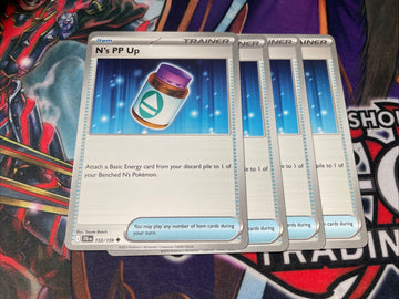 Pokemon Card N’s PP Up - 153/159 ×4 - Journey Together - Playset NM