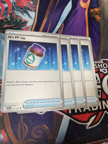 Pokemon Card N’s PP Up - 153/159 ×4 - Journey Together - Playset NM (back)