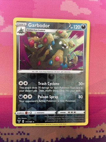 Pokemon Card Garbodor Vivid Voltage Reverse Holo Rare 111/185 NM
