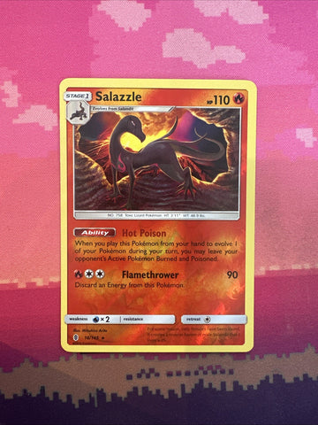 Pokemon Card Salazzle Guardians Rising Reverse Holo 16/145 Near Mint