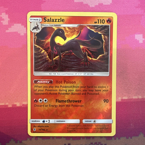 Pokemon Card Salazzle Guardians Rising Reverse Holo 16/145 Near Mint