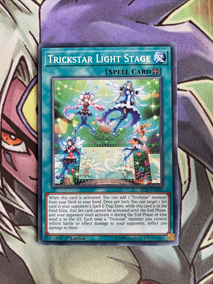 SP18-EN040 Trickstar Light Stage Common 1st Edition NM Yugioh Card