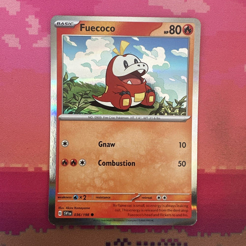 Pokemon Card Fuecoco Scarlet & Violet Holo 036/198 NM