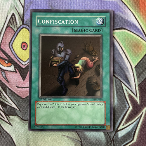 MRL-038 Confiscation Super Rare 1st Edition NM Yugioh Card