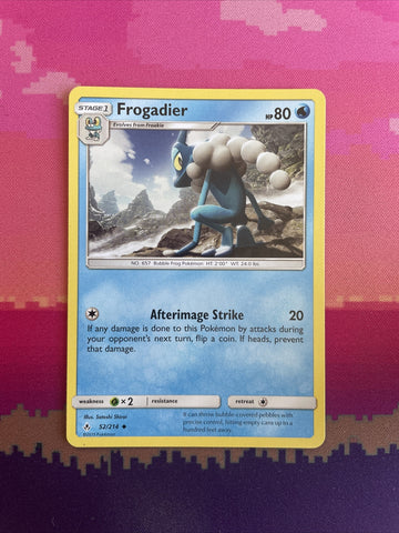 Pokemon Card Frogadier Unbroken Bonds Uncommon 52/214 NM