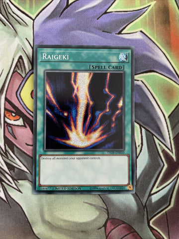 TN19-EN010 Raigeki Prismatic Secret Rare LIMITED Edition NM Yugioh Card