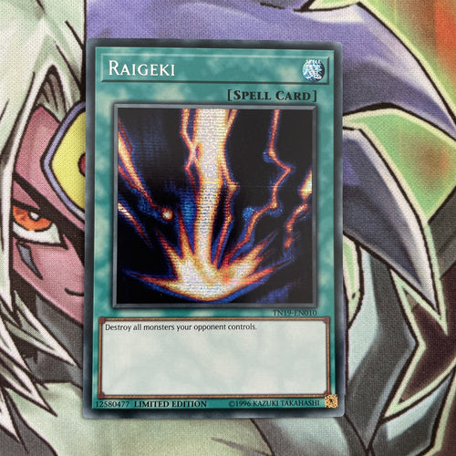 TN19-EN010 Raigeki Prismatic Secret Rare LIMITED Edition NM Yugioh Card