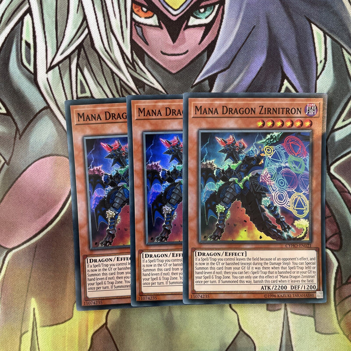 CYHO-EN021 x3 Mana Dragon Zirnitron Super Rare Excellent Condition Yugioh