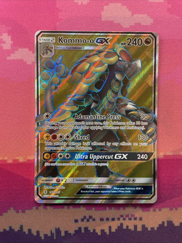 Pokemon Card Kommo-o GX 141/145 Ultra Rare Guardians Rising Near Mint