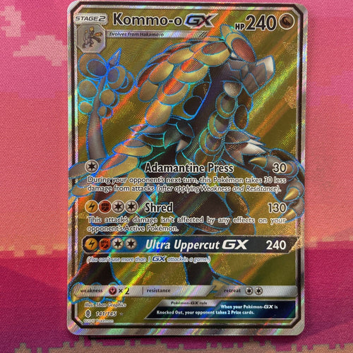 Pokemon Card Kommo-o GX 141/145 Ultra Rare Guardians Rising Near Mint