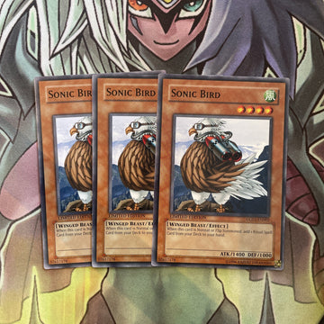 GLD1-EN002 x3 Sonic Bird Common Excellent Condition Yugioh