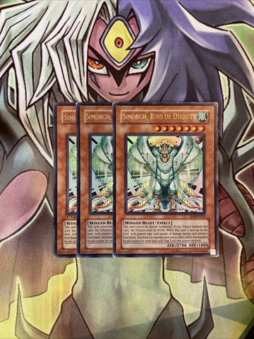 SD8-EN001 x3 Simorgh, Bird of Divinity Ultra Rare Excellent Condition Yugioh