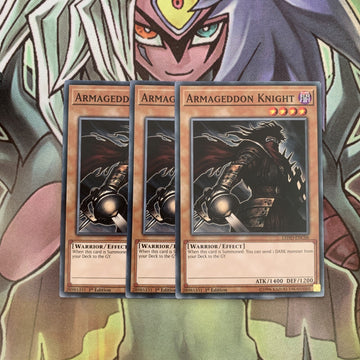 LEHD-ENC06 x3 Armageddon Knight Common Excellent Condition Yugioh