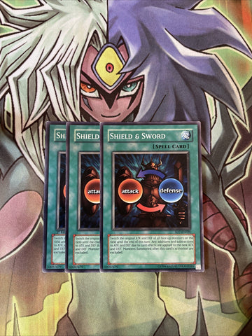 SD7-EN020 x3 Shield & Sword Common Excellent Condition Yugioh
