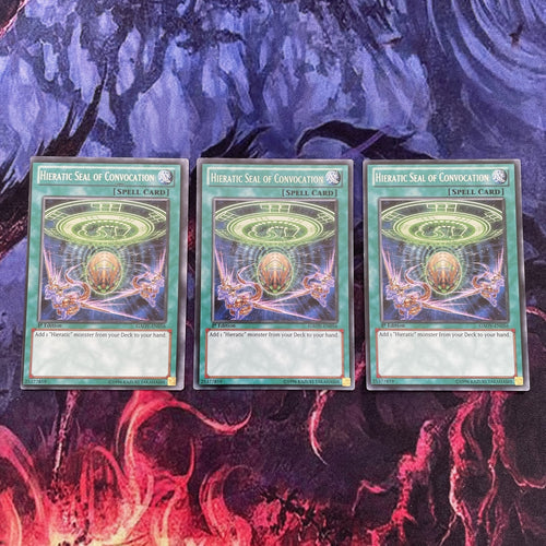 GAOV-EN056 x3 Hieratic Seal Of Convocation RARE PLAYSET Yugioh