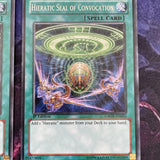 GAOV-EN056 x3 Hieratic Seal Of Convocation RARE PLAYSET Yugioh